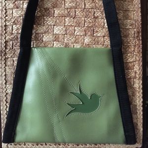 Holly Aiken Purse Bird Avocado Green Vegan